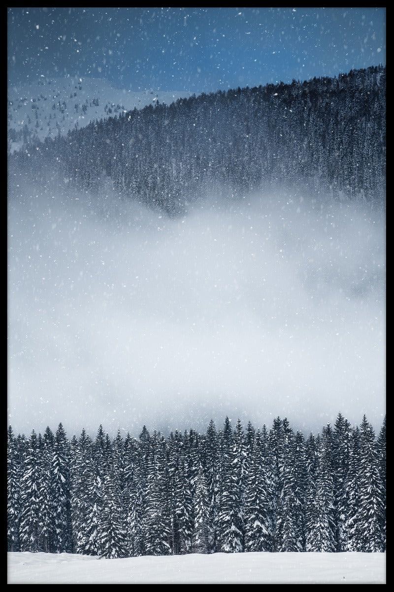 Vintern Visa skog poster