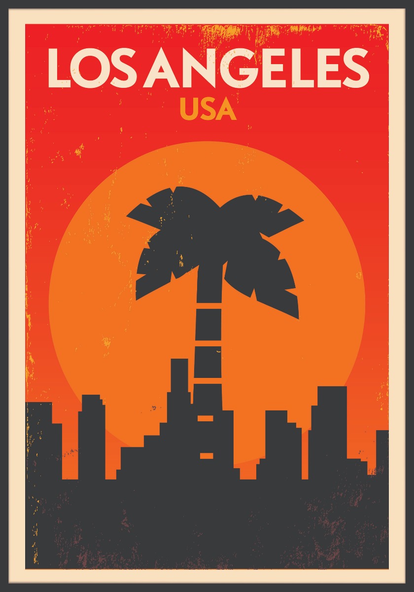 Los Angeles vintage poster