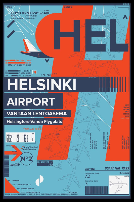 HEL Helsingfors-Vanda flygplats poster