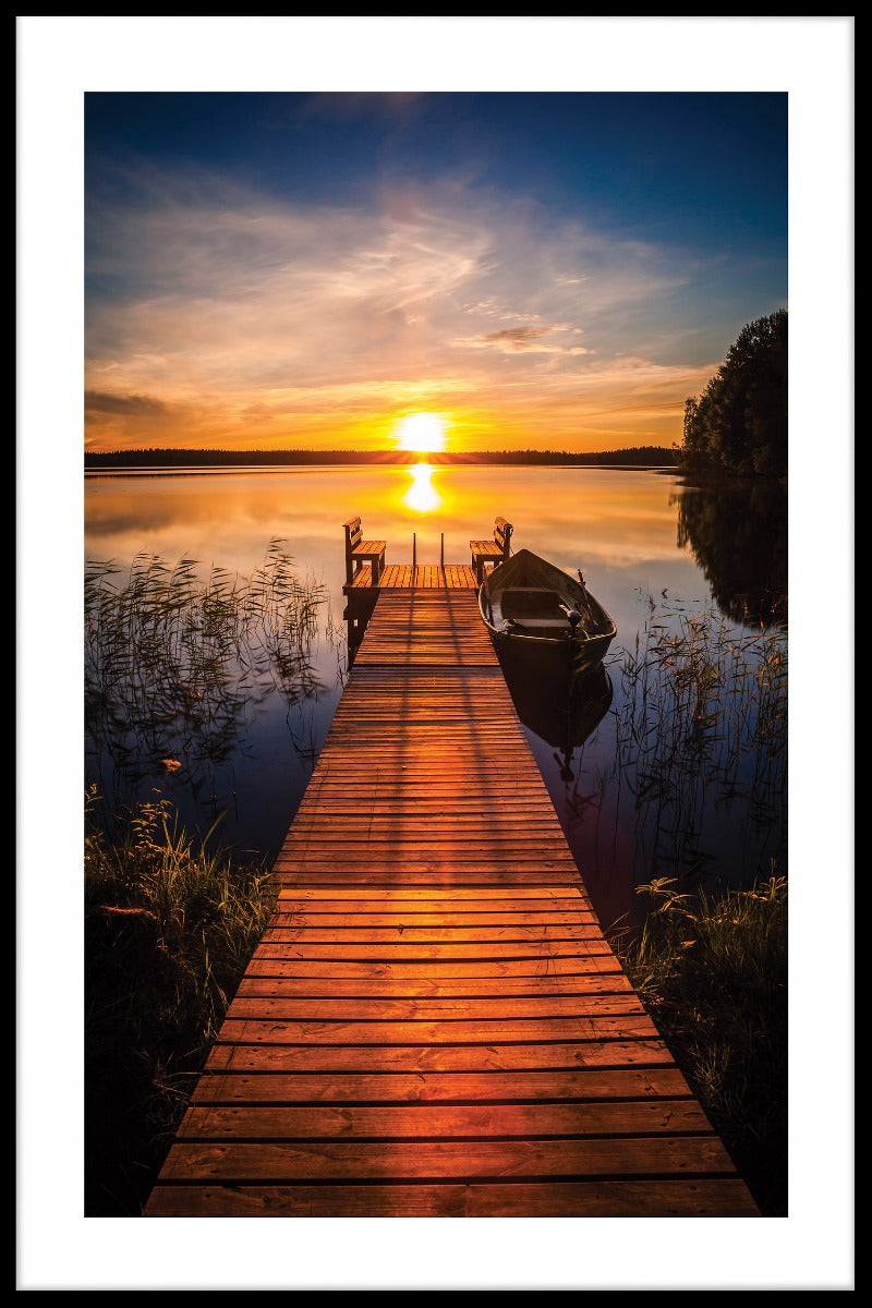 Pier Sunset Finland poster