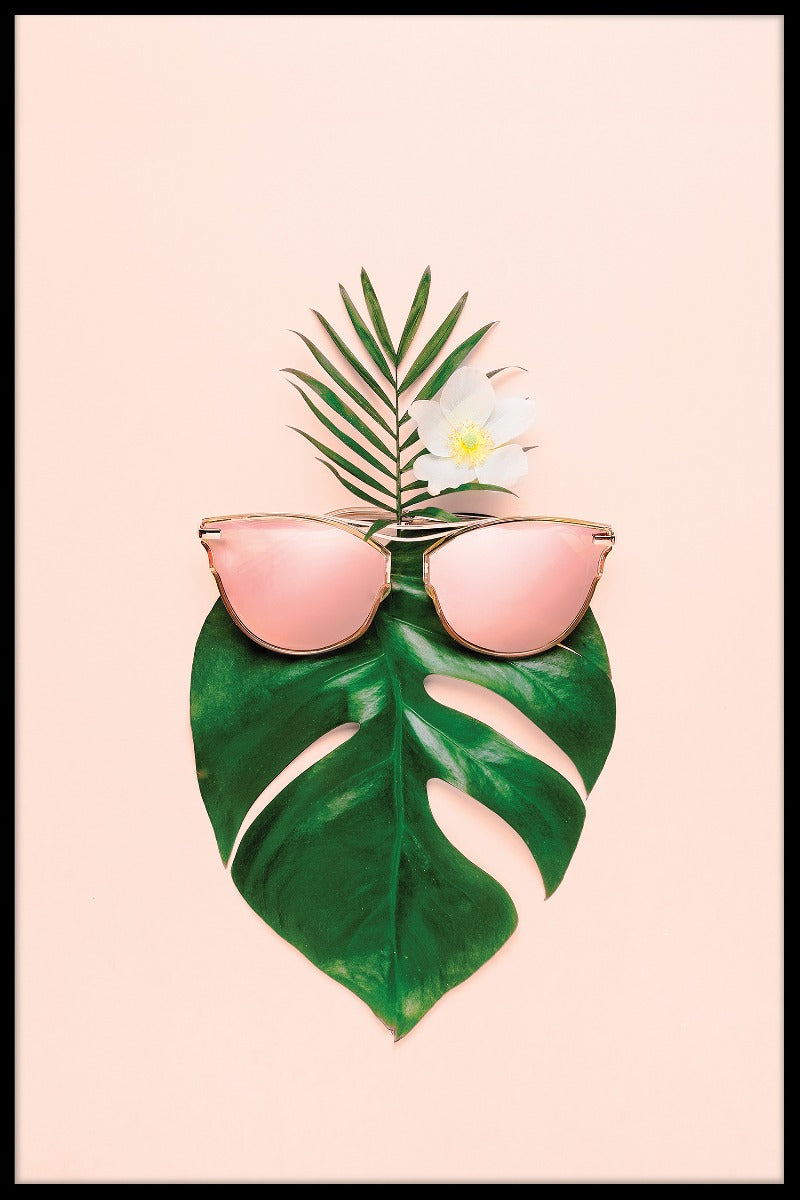 Retro Monstera poster