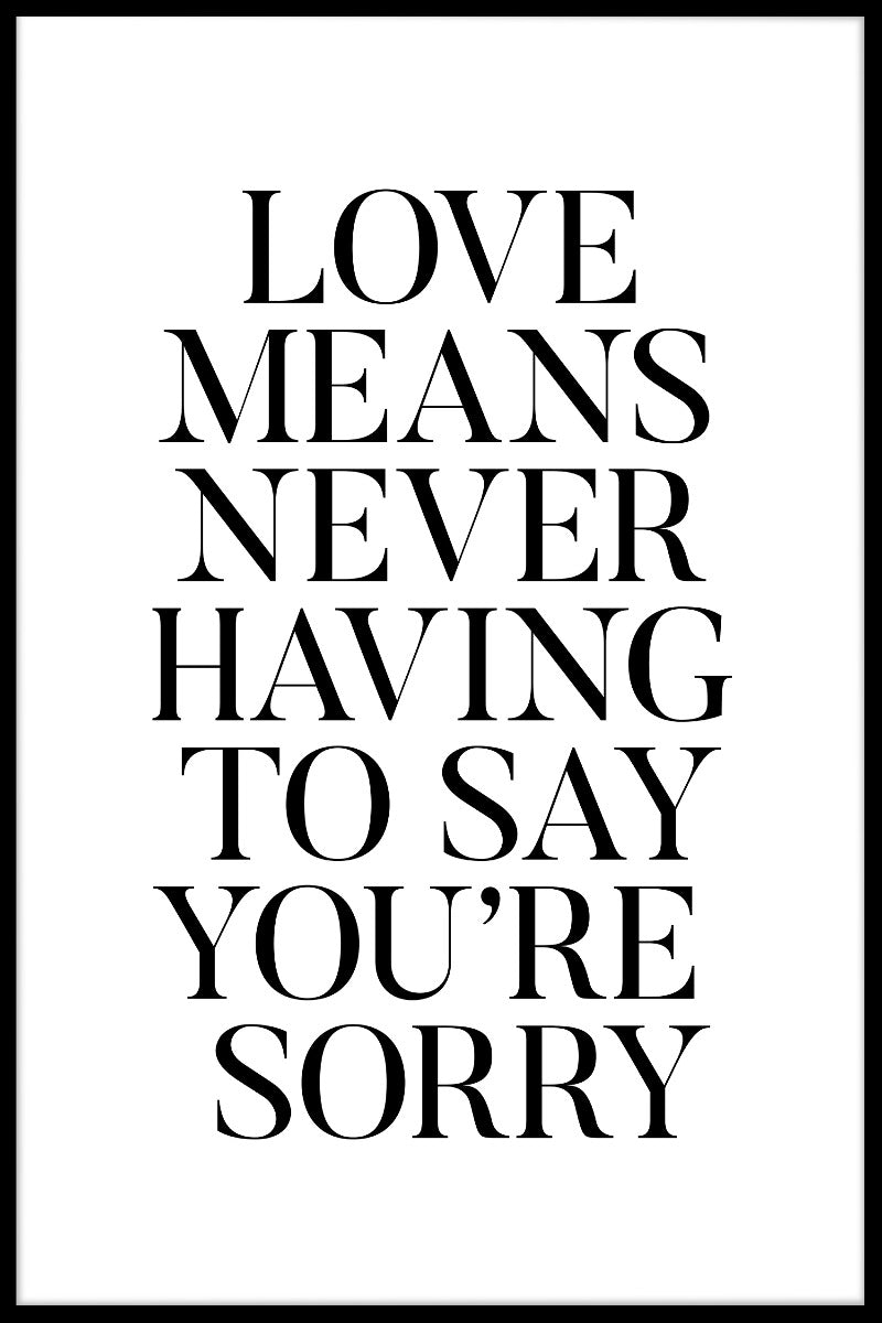 Kärlek betyder poster