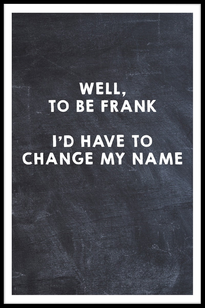 Att vara Frank poster