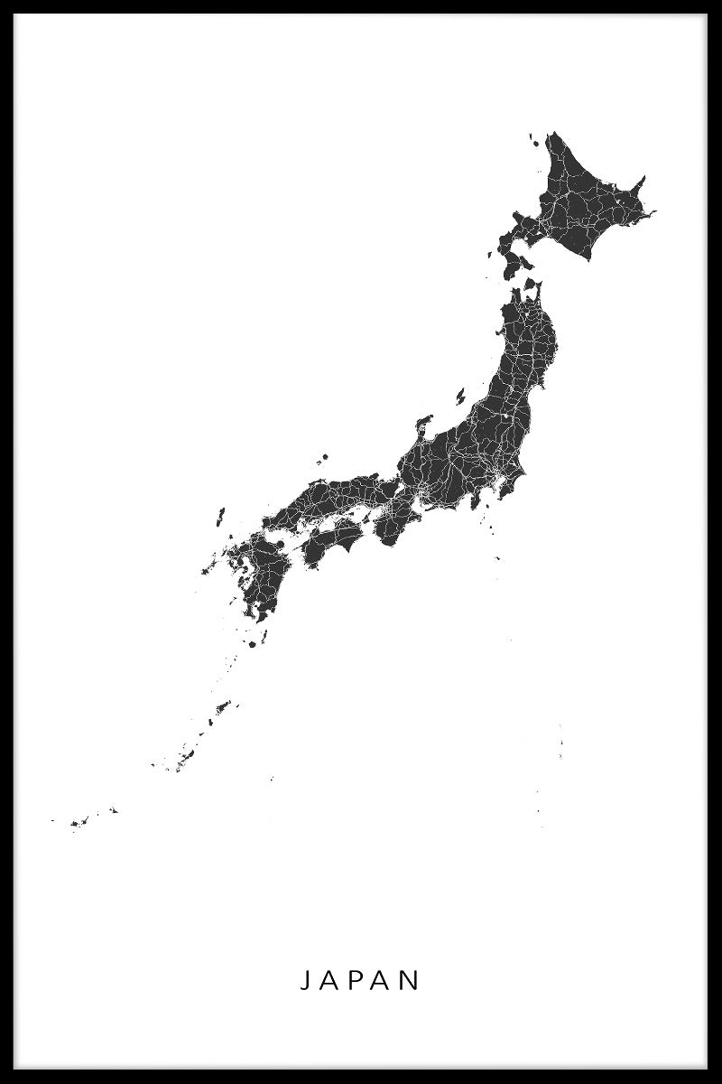 Japan Karta N02 poster