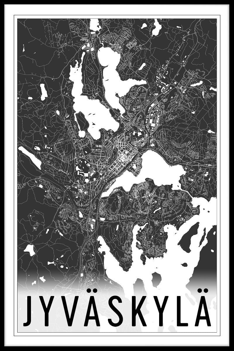 Jyväskylä Karta N02 poster