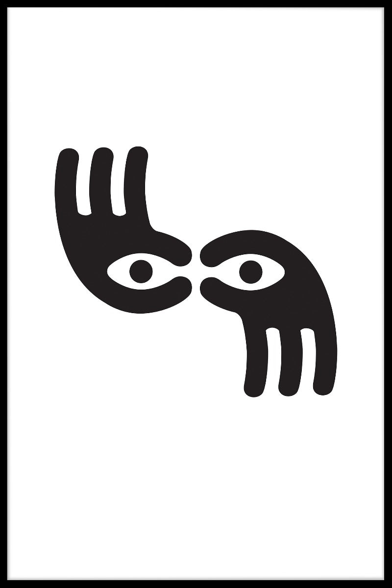 Hand ansikte poster