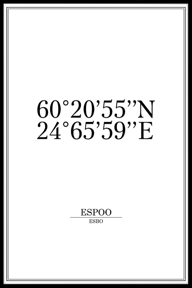Esbo koordinater poster
