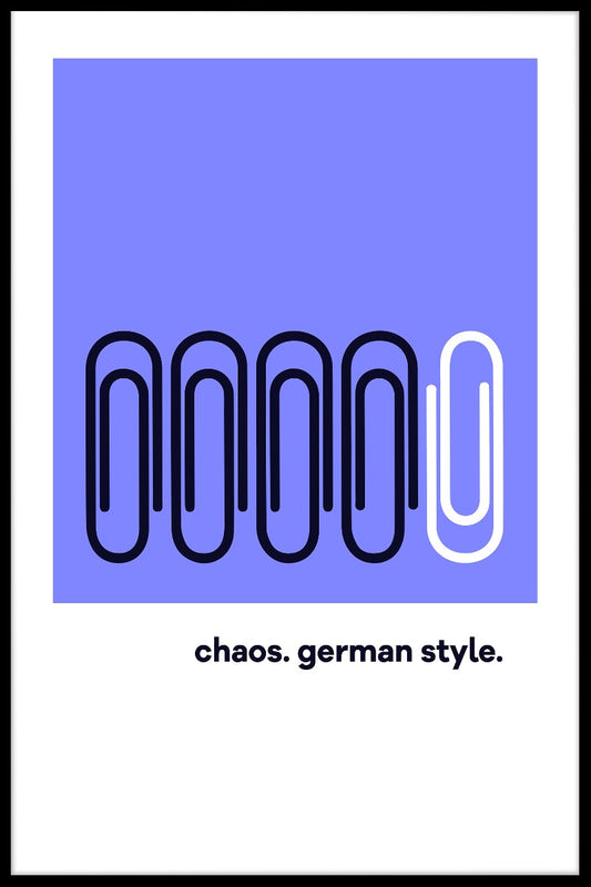 Kaos tysk stil poster