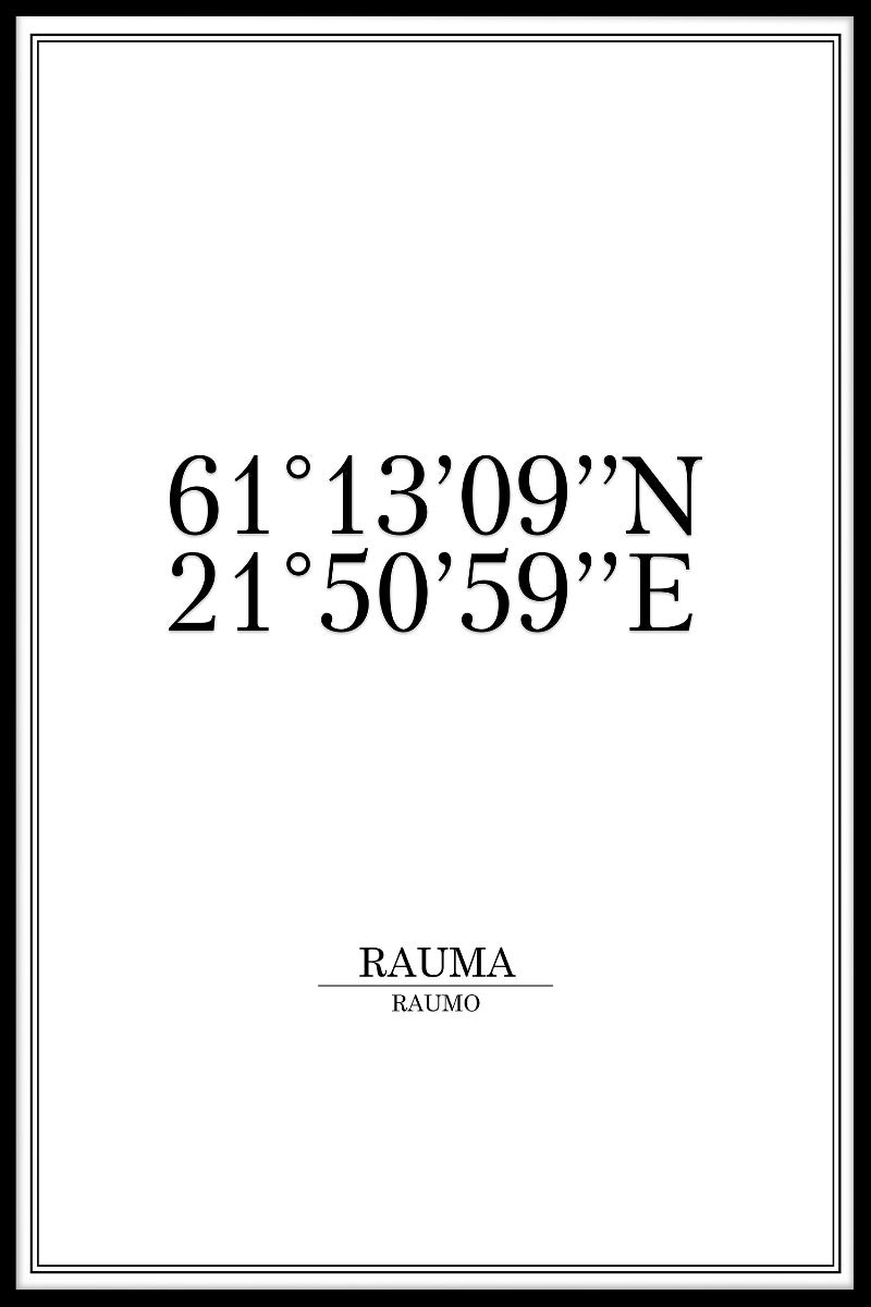 Rauma koordinater poster