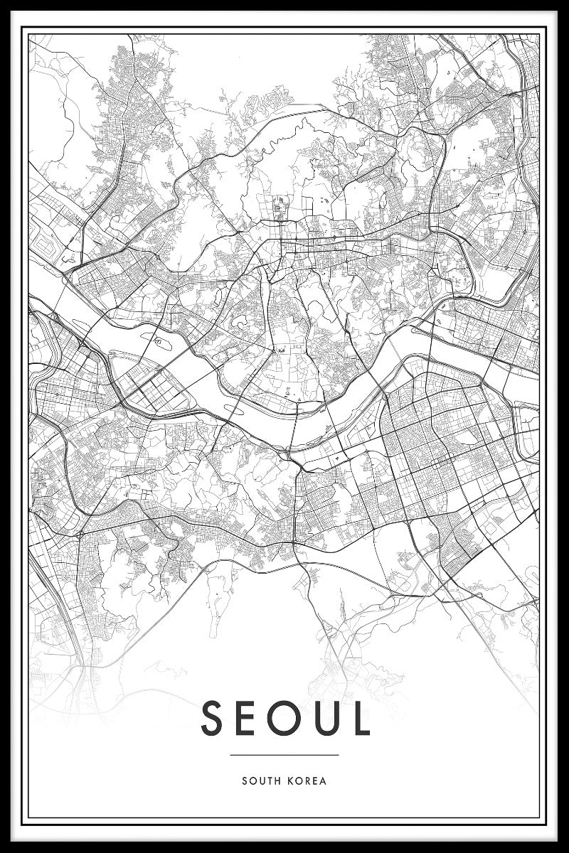Seoul karta poster