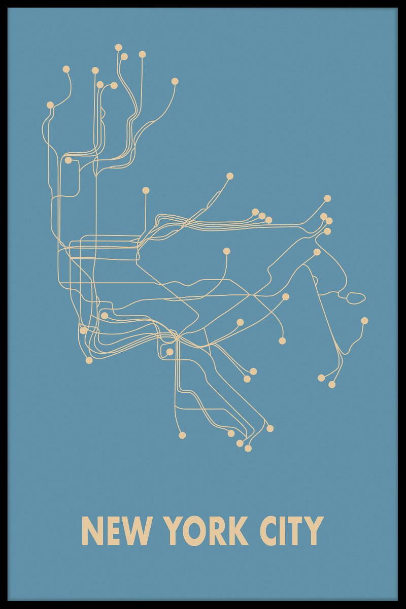 New York Metro karta poster