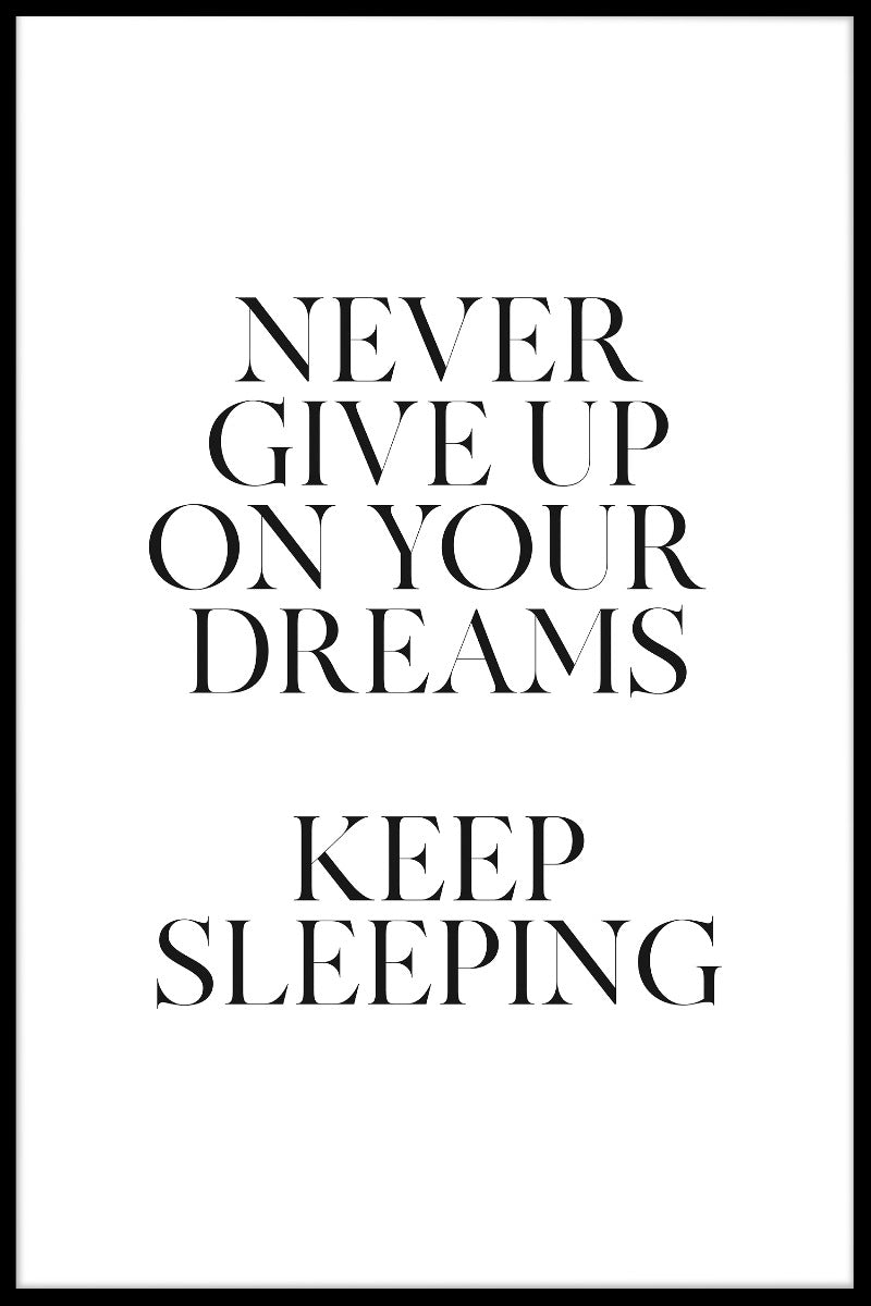 Fortsätt sova poster