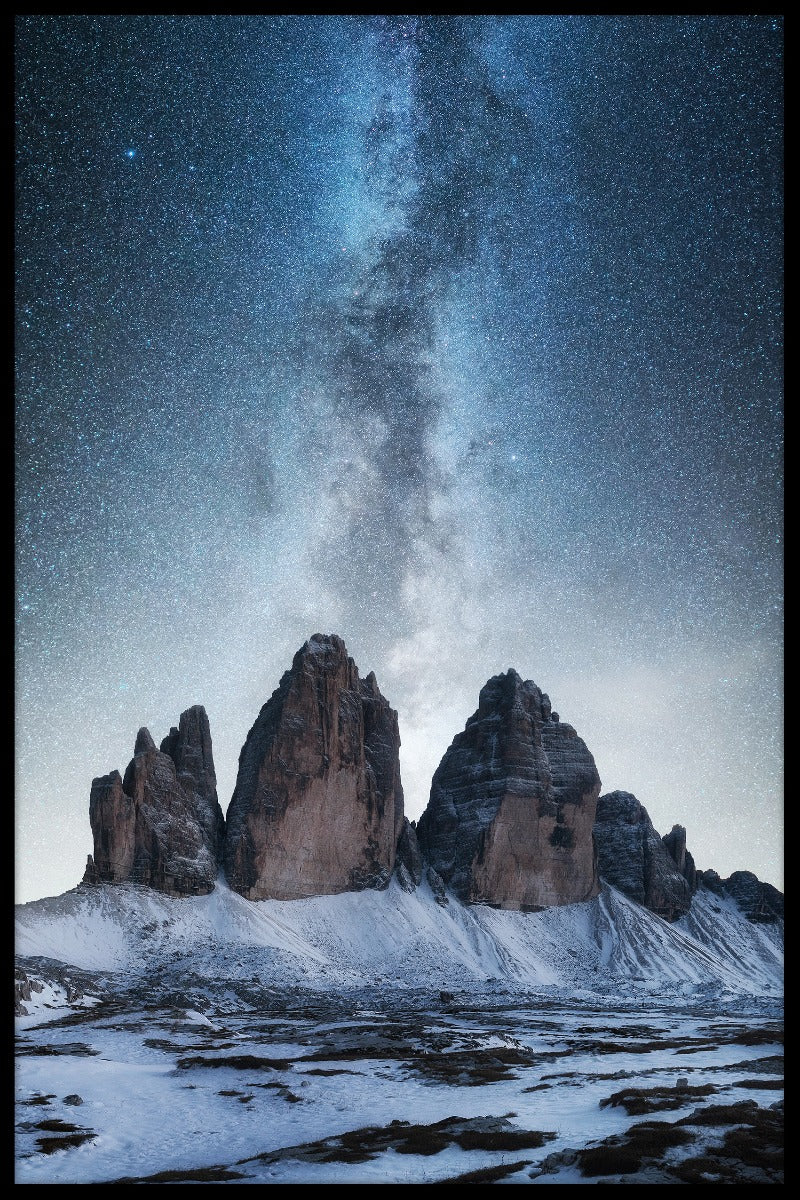 Dolomiterna Och Vintergatan poster