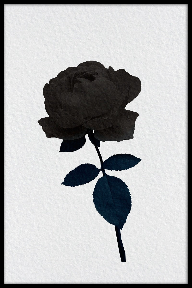 Mörk ros Illustration poster