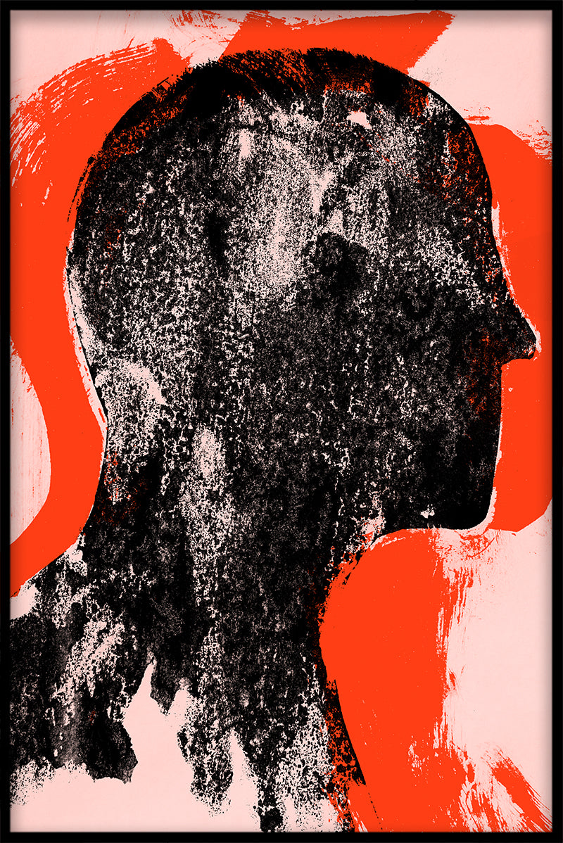 Abstrakt ansikte poster