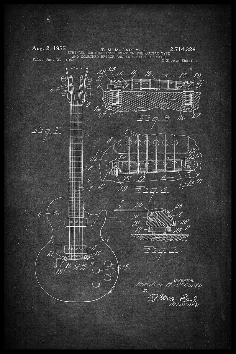 McCarty Gyutar patentposter