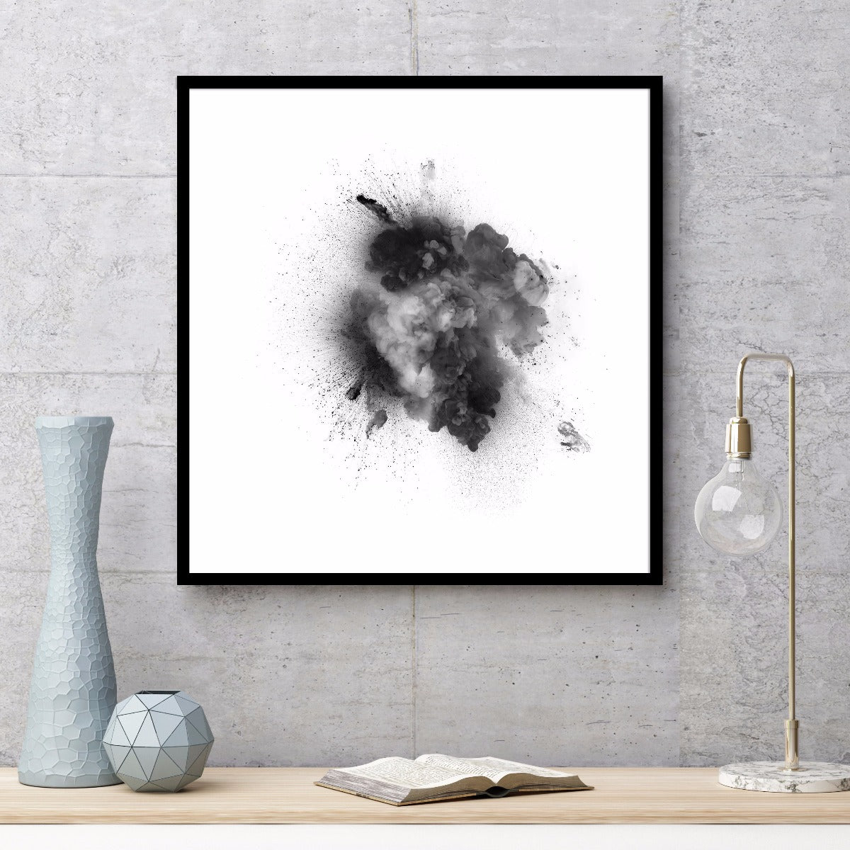 Svart Explosion Illustration poster