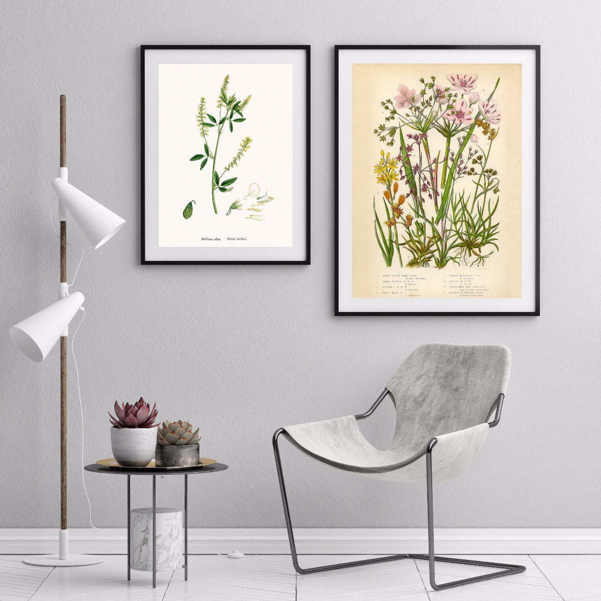 Vintage blomma poster