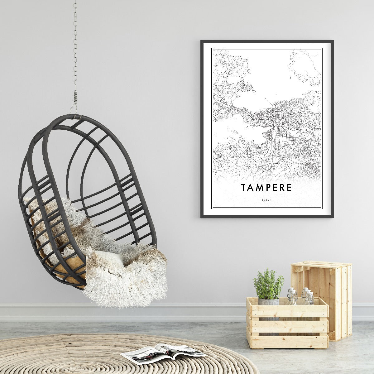 Tammerfors Finland Kartposter