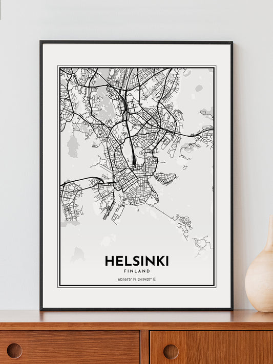 Map Helsinki, kartposter