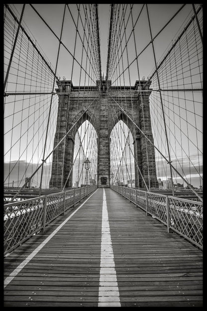 Brooklyn Bridge monokromatisk poster