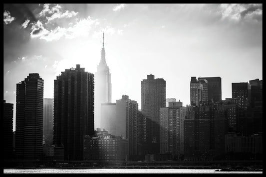 New York Skyline svartvit poster