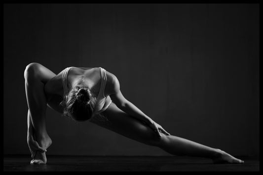 Ballerina Pose svart och vit poster
