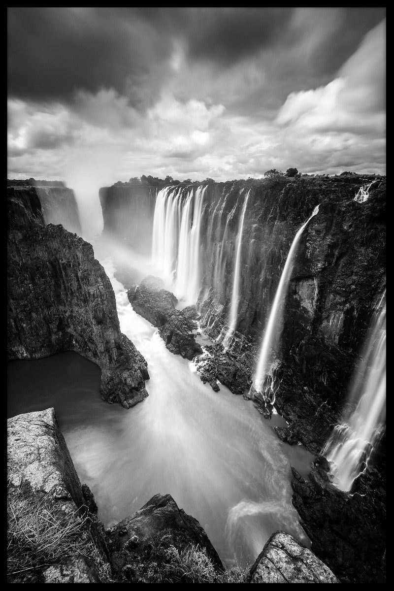Victoria Falls svartvit poster
