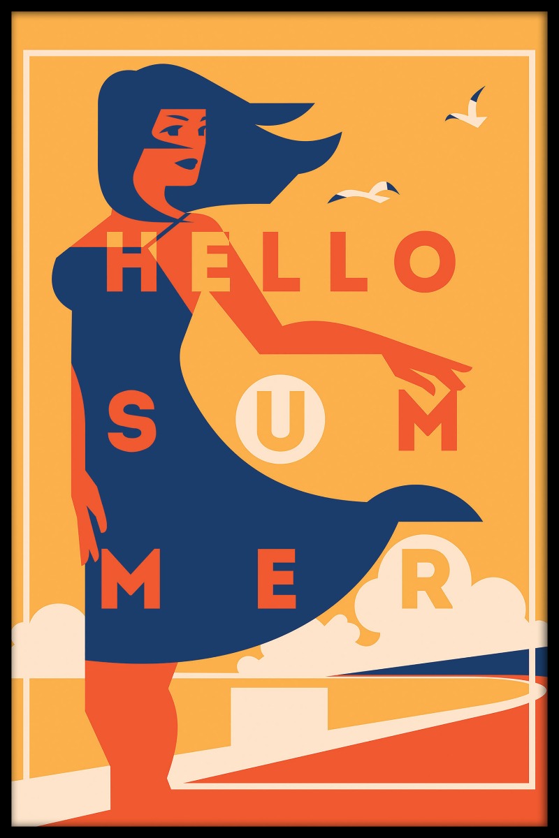 Hej Summer Vintage N02 poster