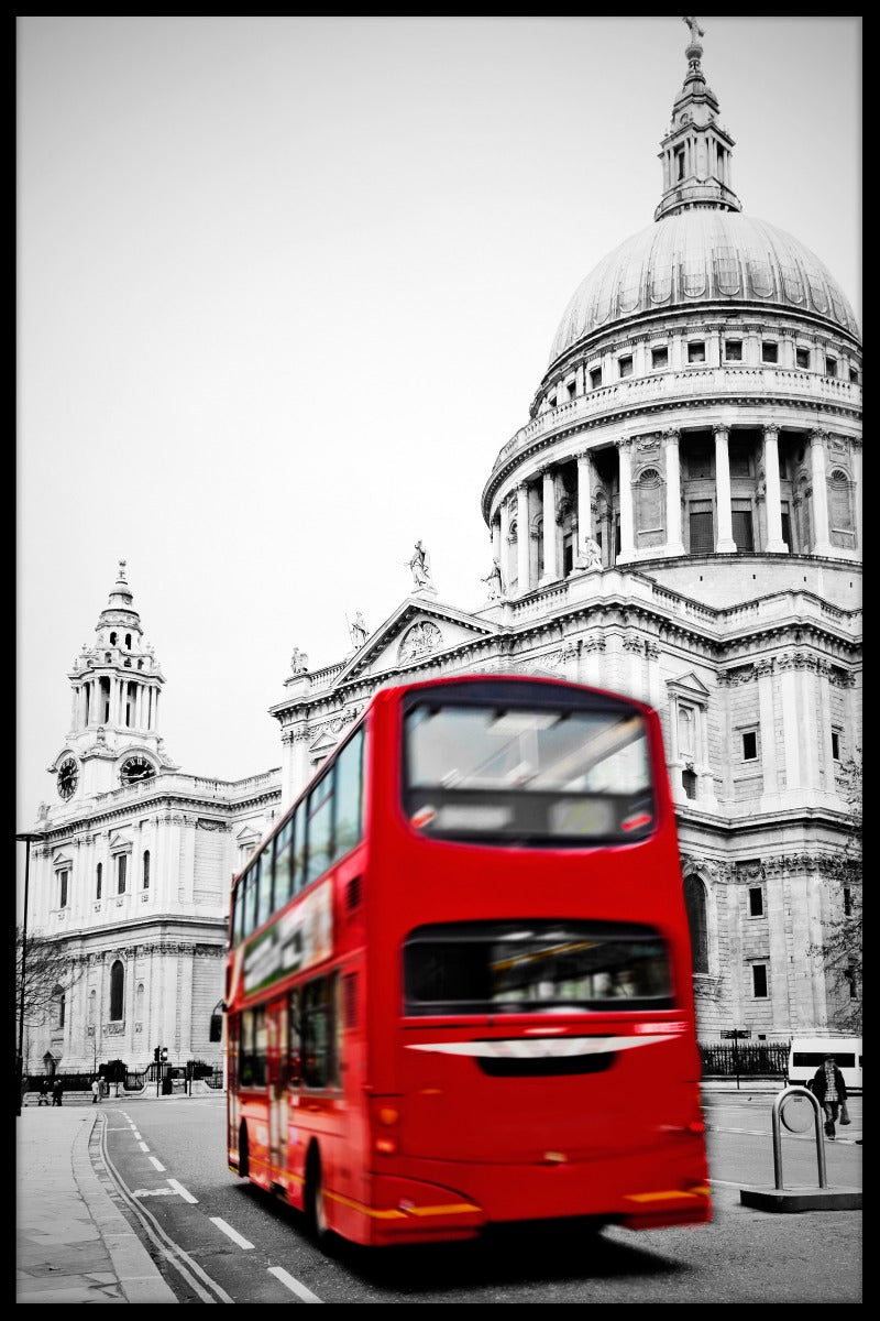 London Bus St. Pauls poster