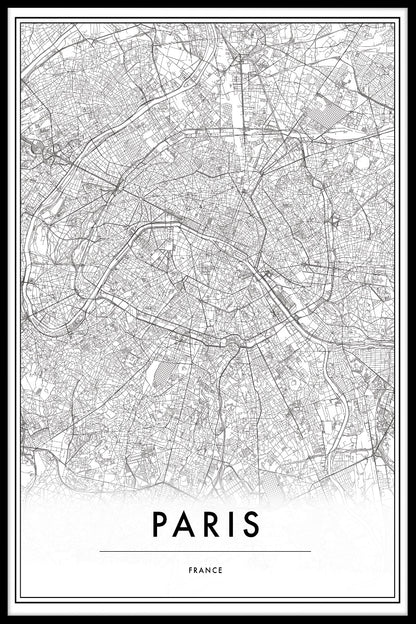 Paris Frankrike kartposter