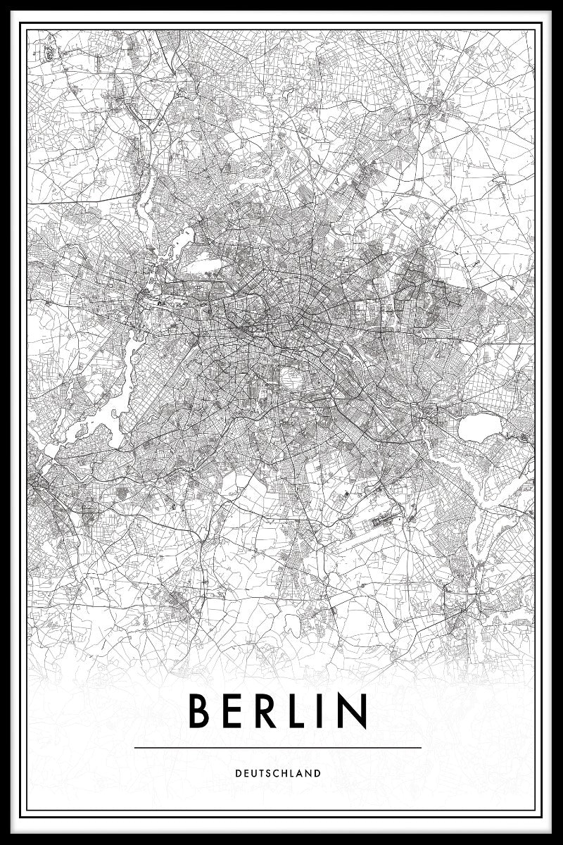 Berlin Tyskland kartposter