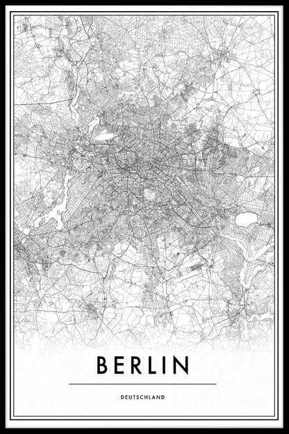 Berlin Tyskland kartposter