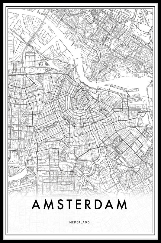 Amsterdam Nederländerna kartposter