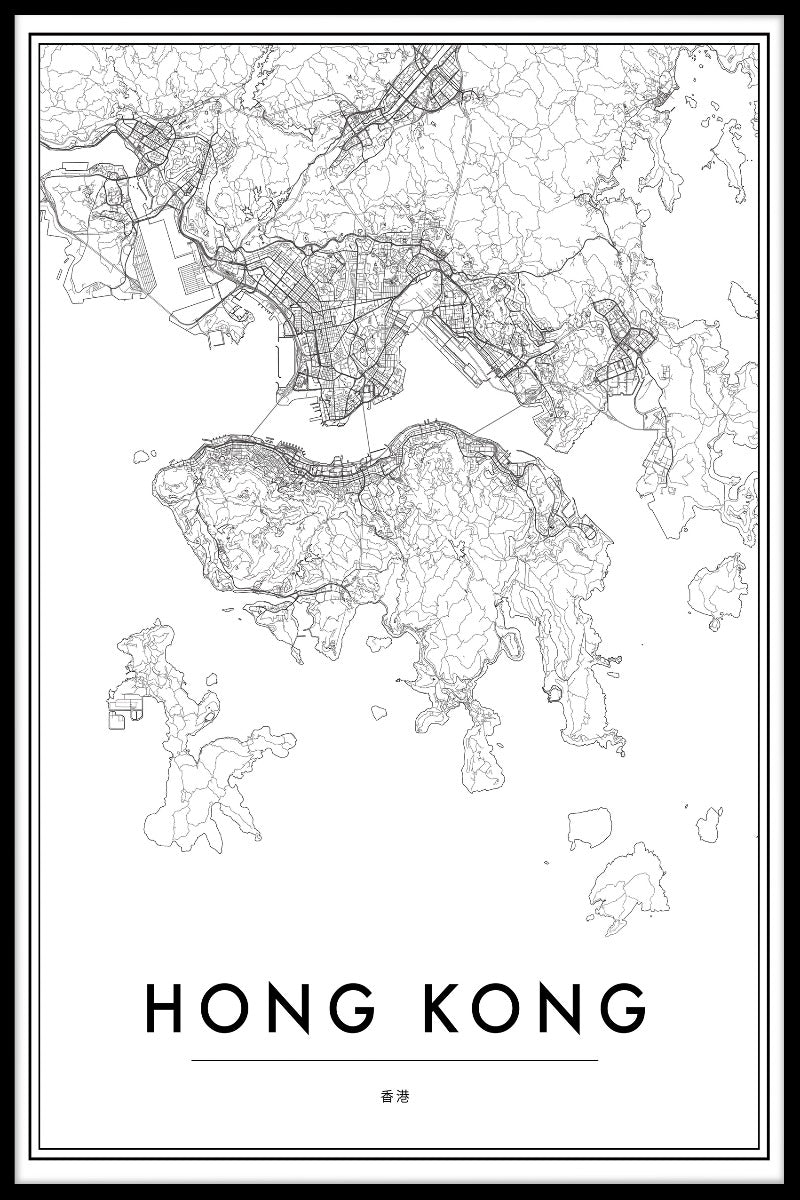 Hong Kong kartposter