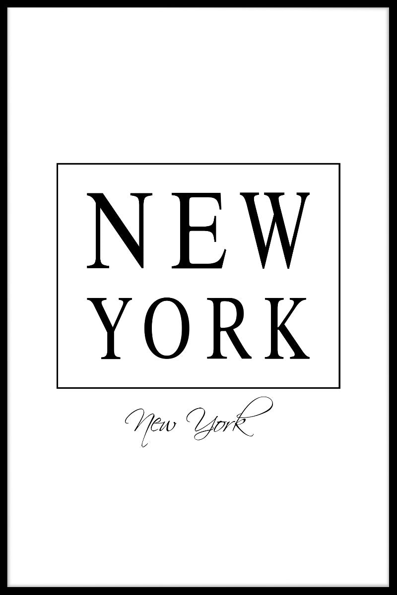 New York Box Textposter