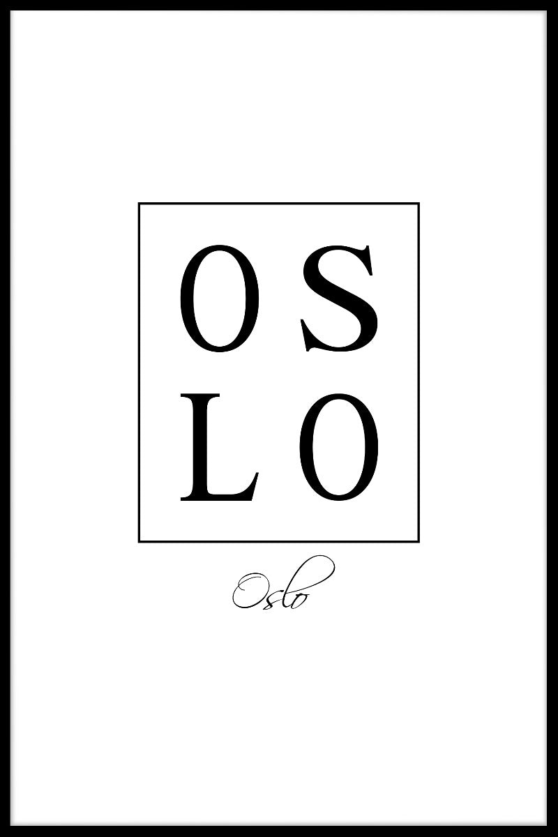Oslo Box Textposter