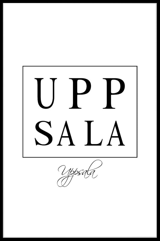 Uppsala Box Text Poster