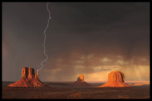 Monument Valley Lightning poster