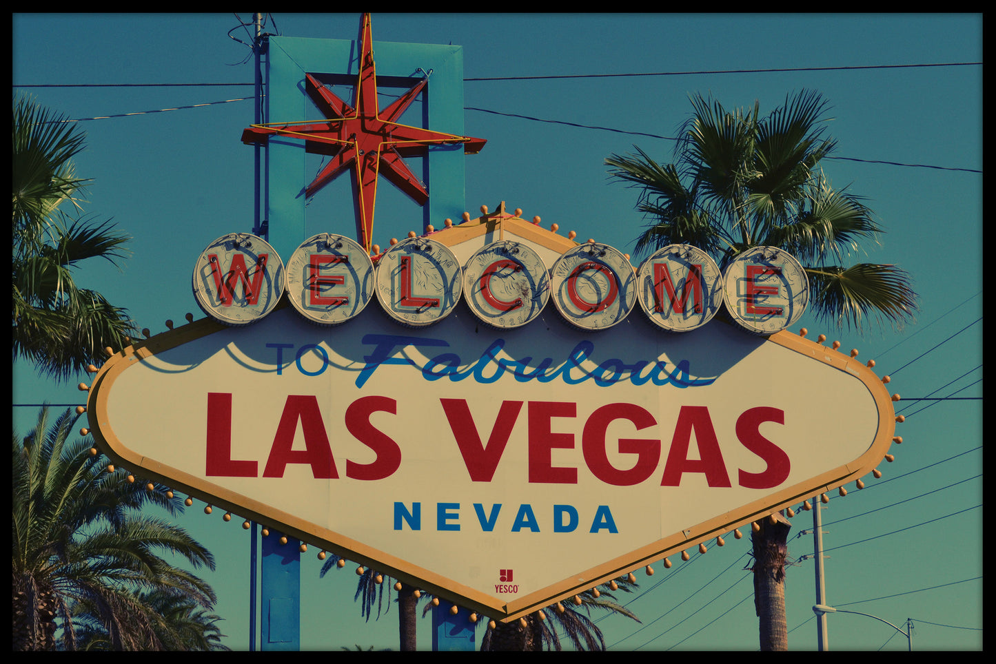 Vintage Välkommen till Las Vegas poster