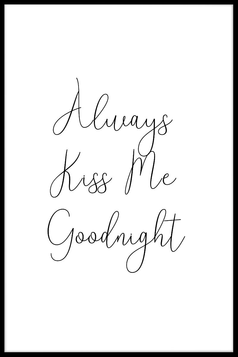 Kyss mig alltid godnatt poster