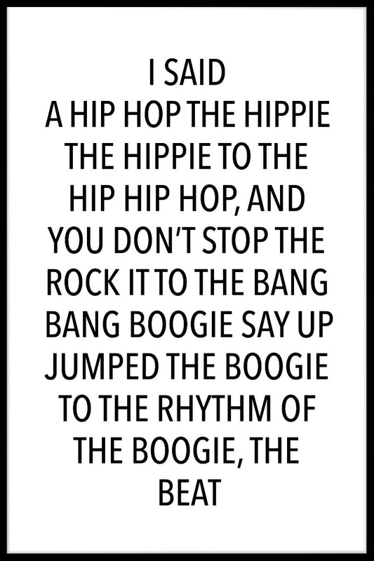Jag sa en hiphopposter