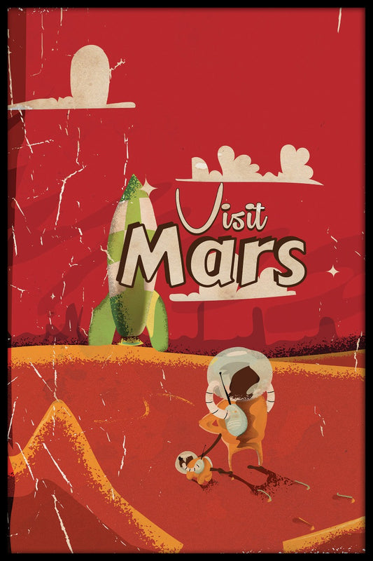 Besök Mars Vintage Reseposter