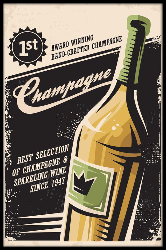 Champagne vintage poster