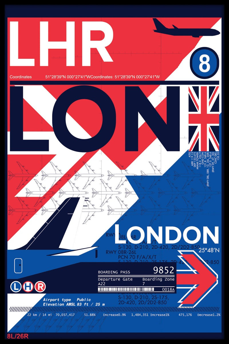 LHR London Airport poster