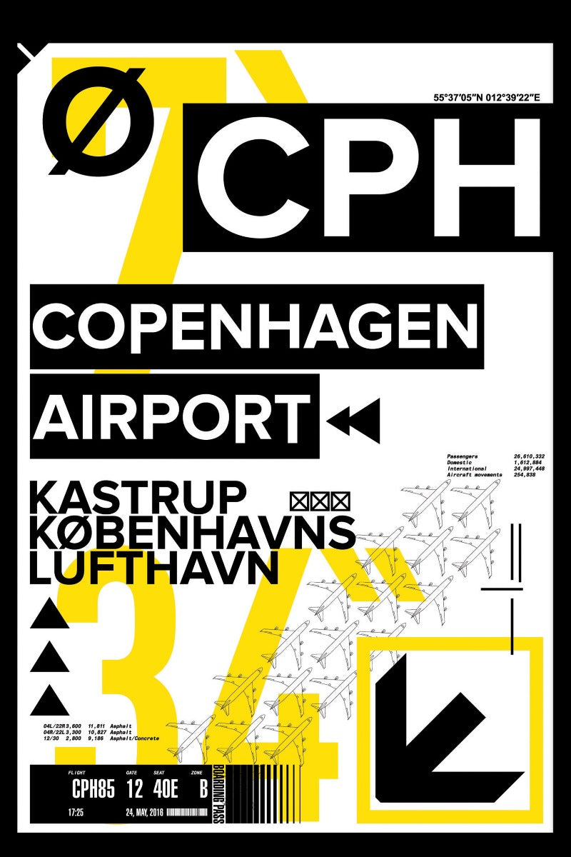 CPH Copenhagen Airport poster