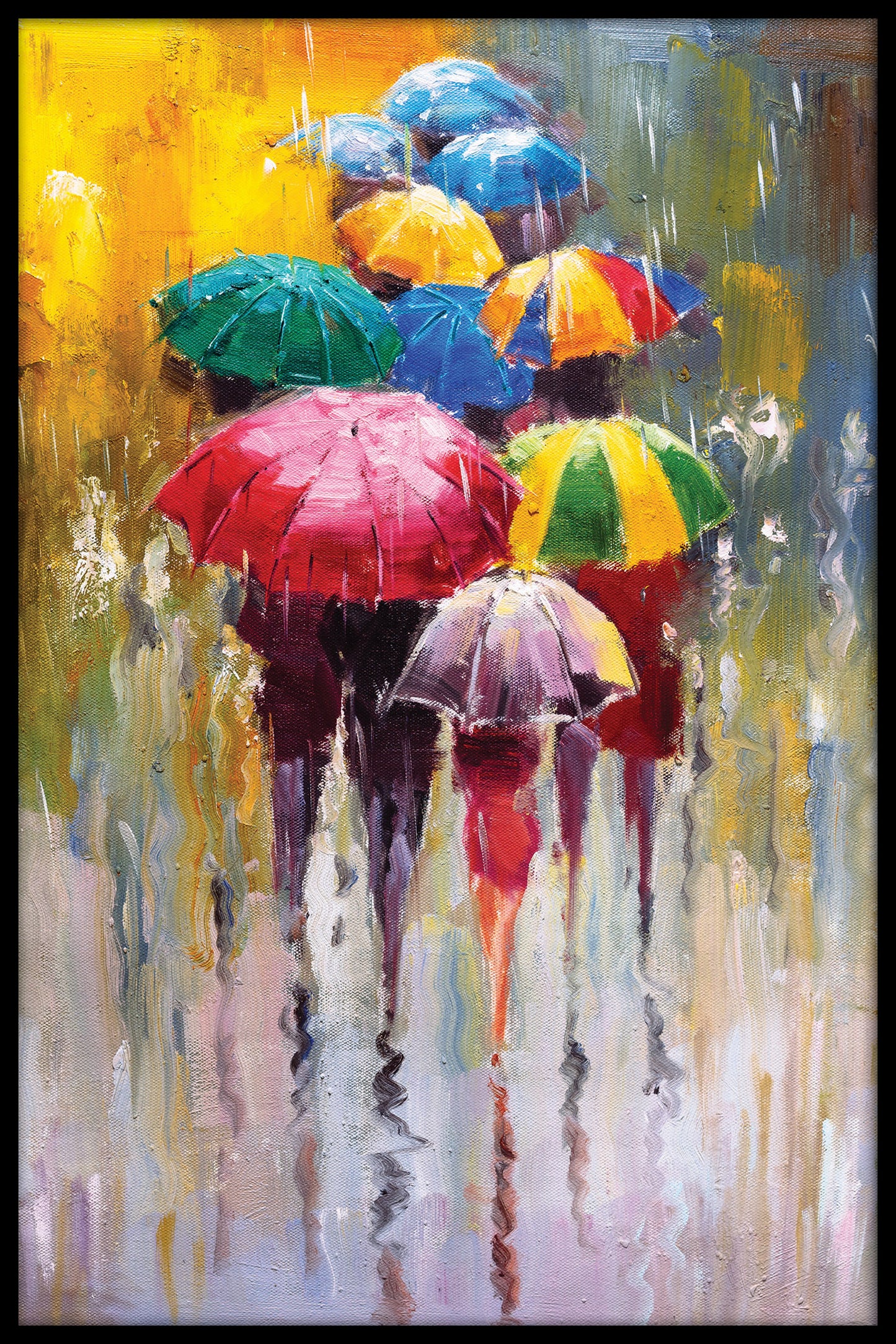 Regnig dag målning poster