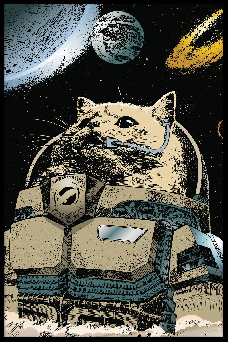 Katt Astronautposter