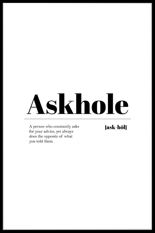Askhole poster