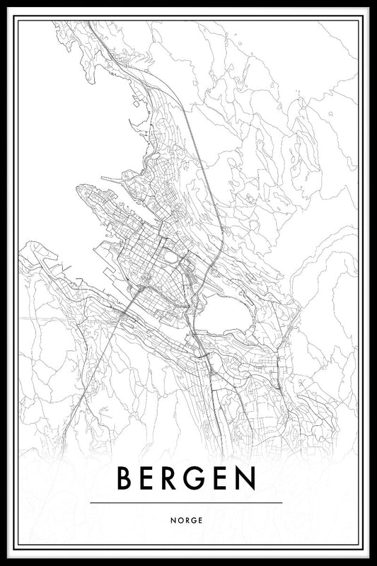 Bergen kartposter